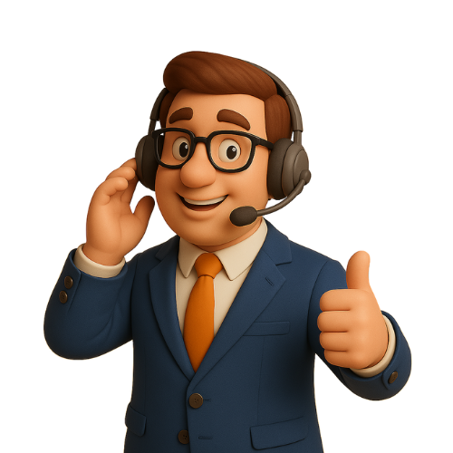 Business agent with headset symbolizing the best call center software in India.