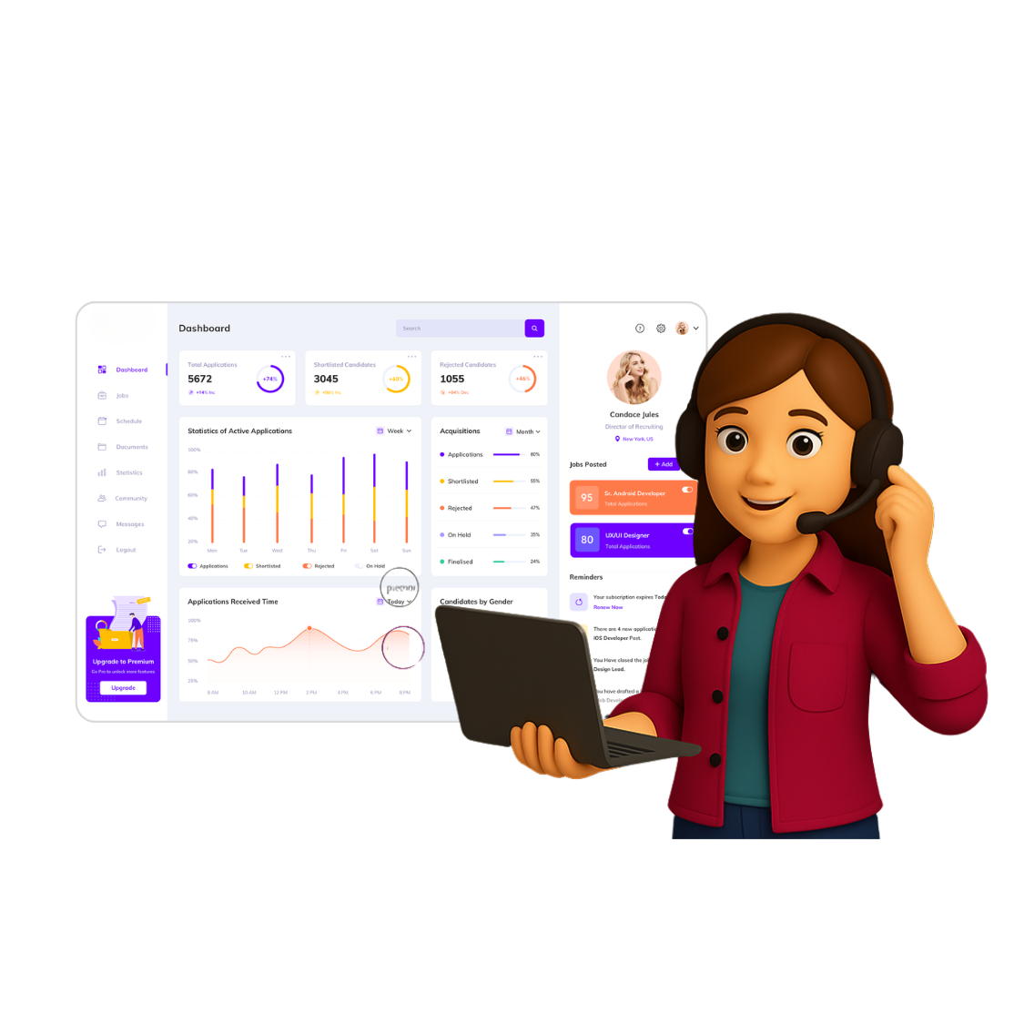 Call center CRM software with IVR and telephony integration.
