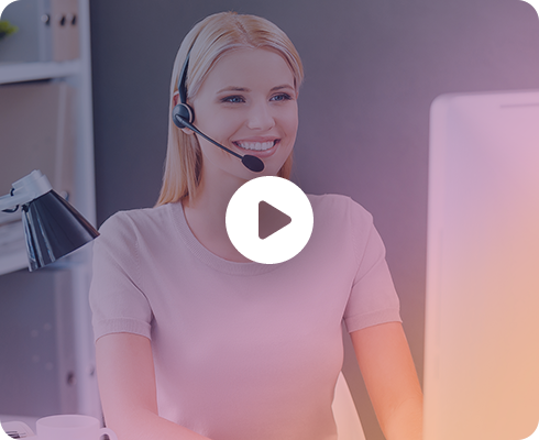 Support agents assisting customers through the call center system.
